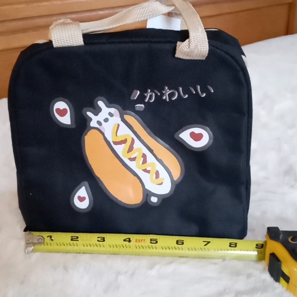 3 For $15 Summer Sale! Hotdog Butterfly Bunny fabric lunch bag Insulated - Picture 5 of 6